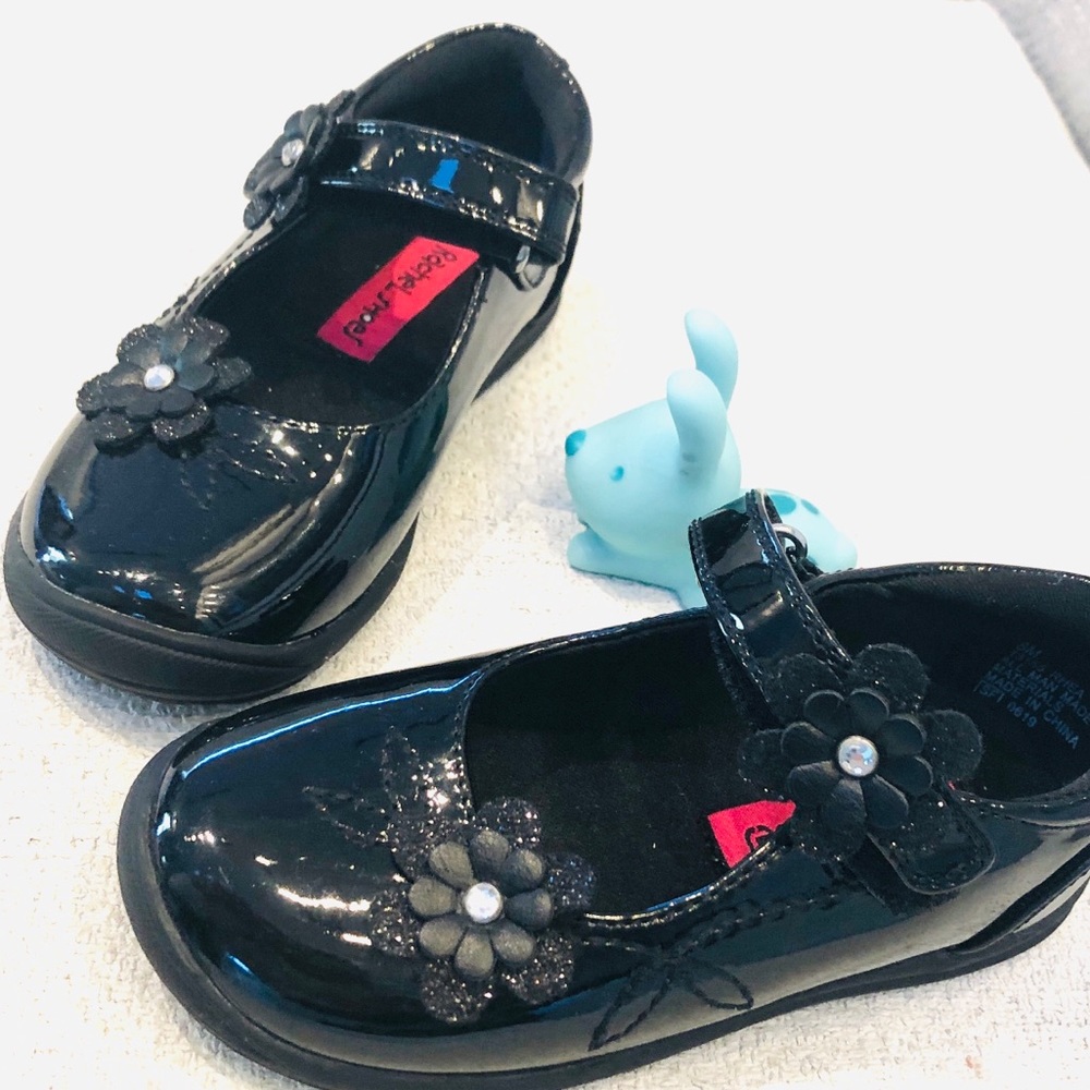 Rachel Black Patent Dress Shoes Toddler 8